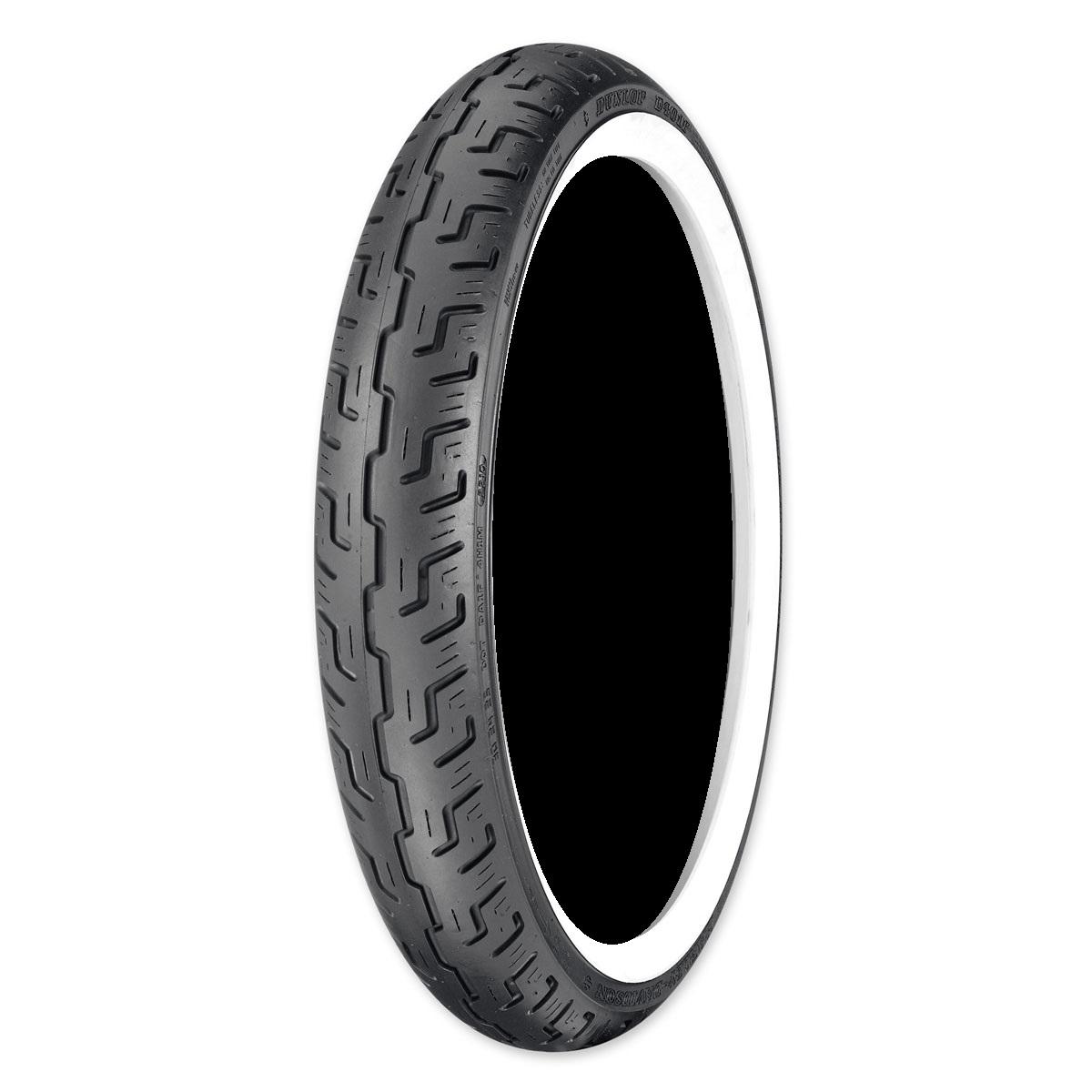 Dunlop D401 100/90-19 Front Whitewall Motorcycle Street Tire