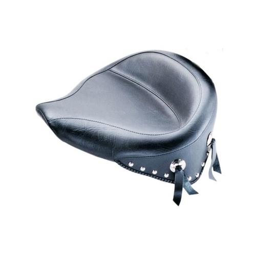 Mustang Vintage Wide Solo Seat - Chrome Studded Motorcycle Street - 75506